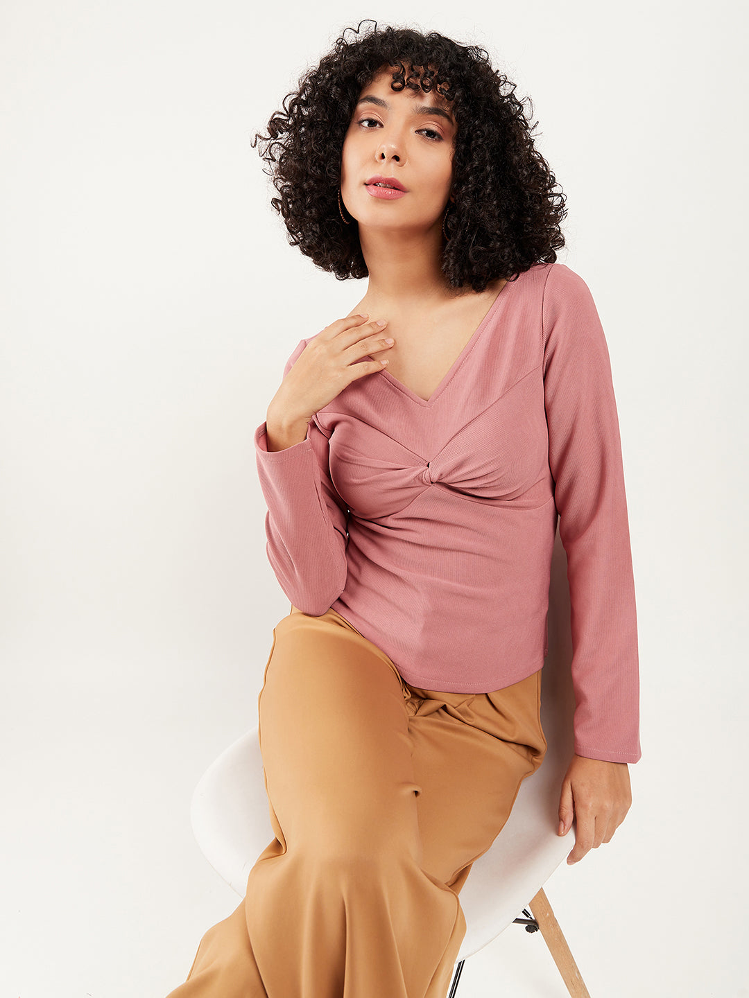 Athena V-Neck Twisted Top