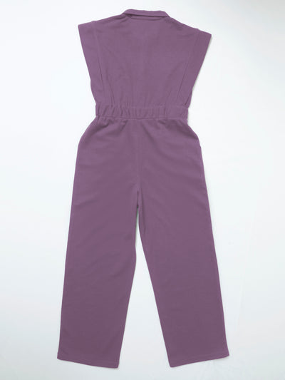 Athena Girl Mauve Solid Jumpsuit