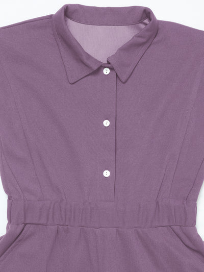 Athena Girl Mauve Solid Jumpsuit