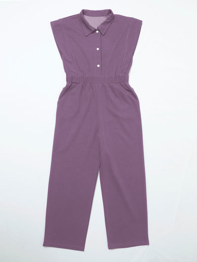 Athena Girl Mauve Solid Jumpsuit