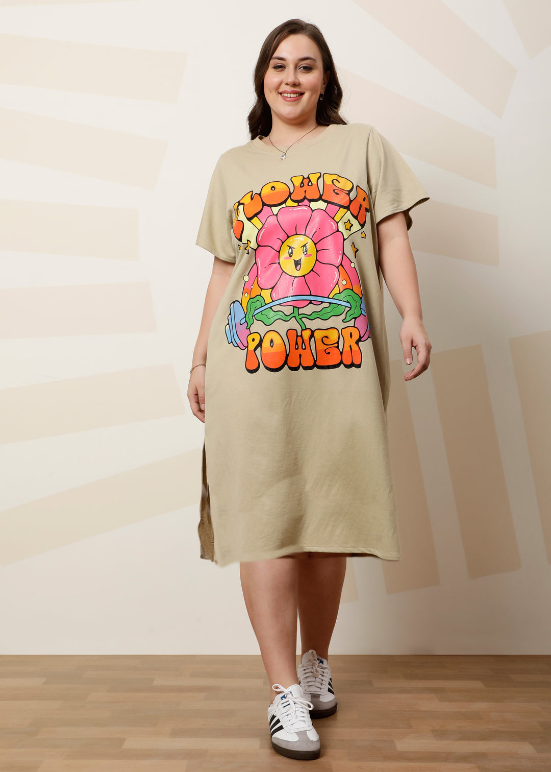 Graphic tee dress plus size best sale