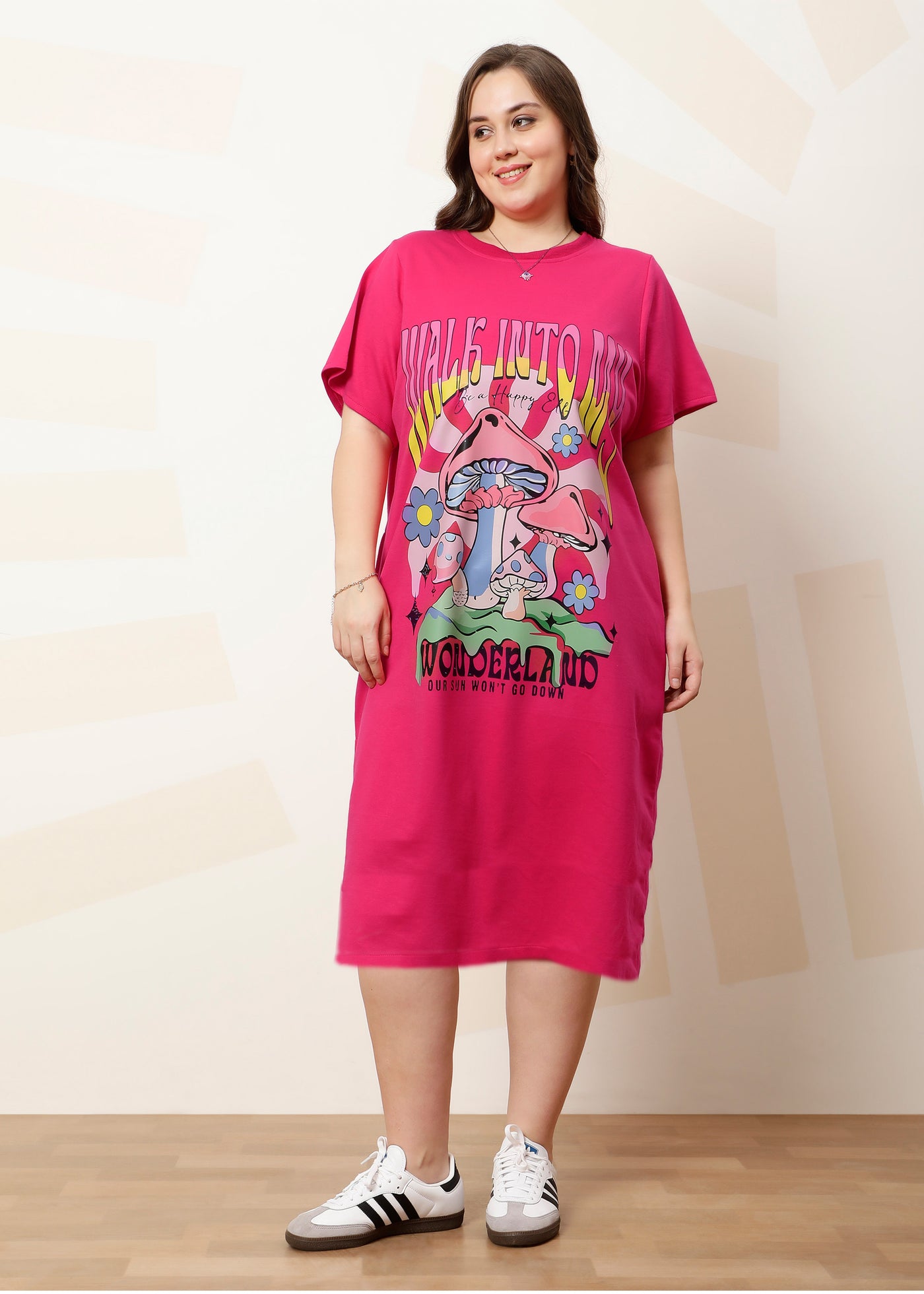 Athena Ample Print T-shirt Midi Dress