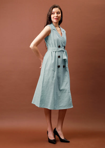 Athena Immutable Sleeveless A-Line Trench Dress