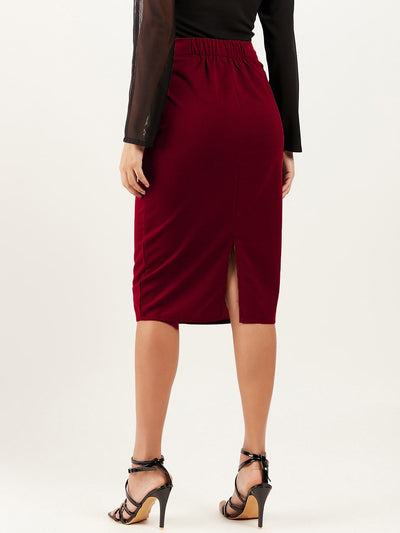 Athena Knee Length Formal Straight Skirt