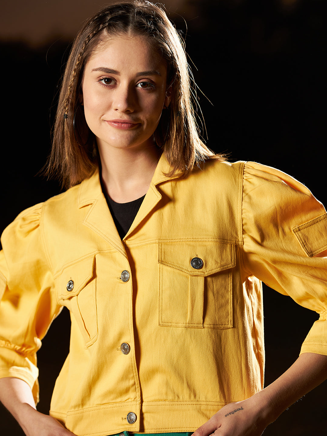 Athena Women Cotton Crop Outdoor Tailored Jacket - Athena Lifestyle