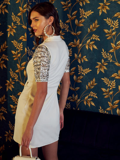 Athena Women Embellished Polyester Bodycon Mini Dress - Athena Lifestyle