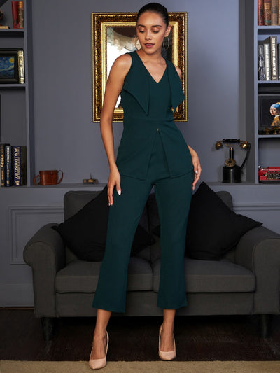Athena Women Green Solid Co-Ords - Athena Lifestyle