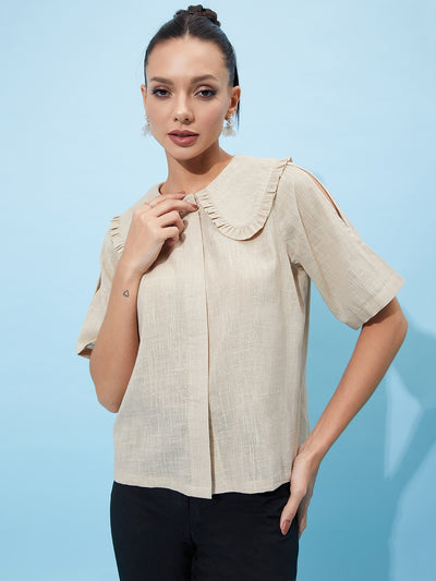 Athena Shirt Collar Cotton Shirt Style Top - Athena Lifestyle