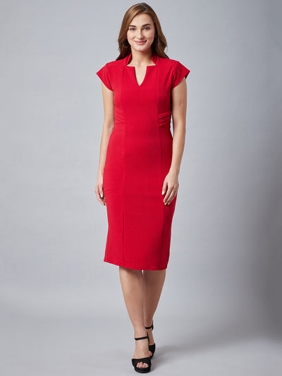 Athena Women Red Sheath Dress - Athena Lifestyle