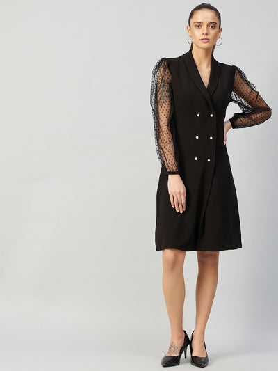 Athena Black Lace Blazer Dress - Athena Lifestyle