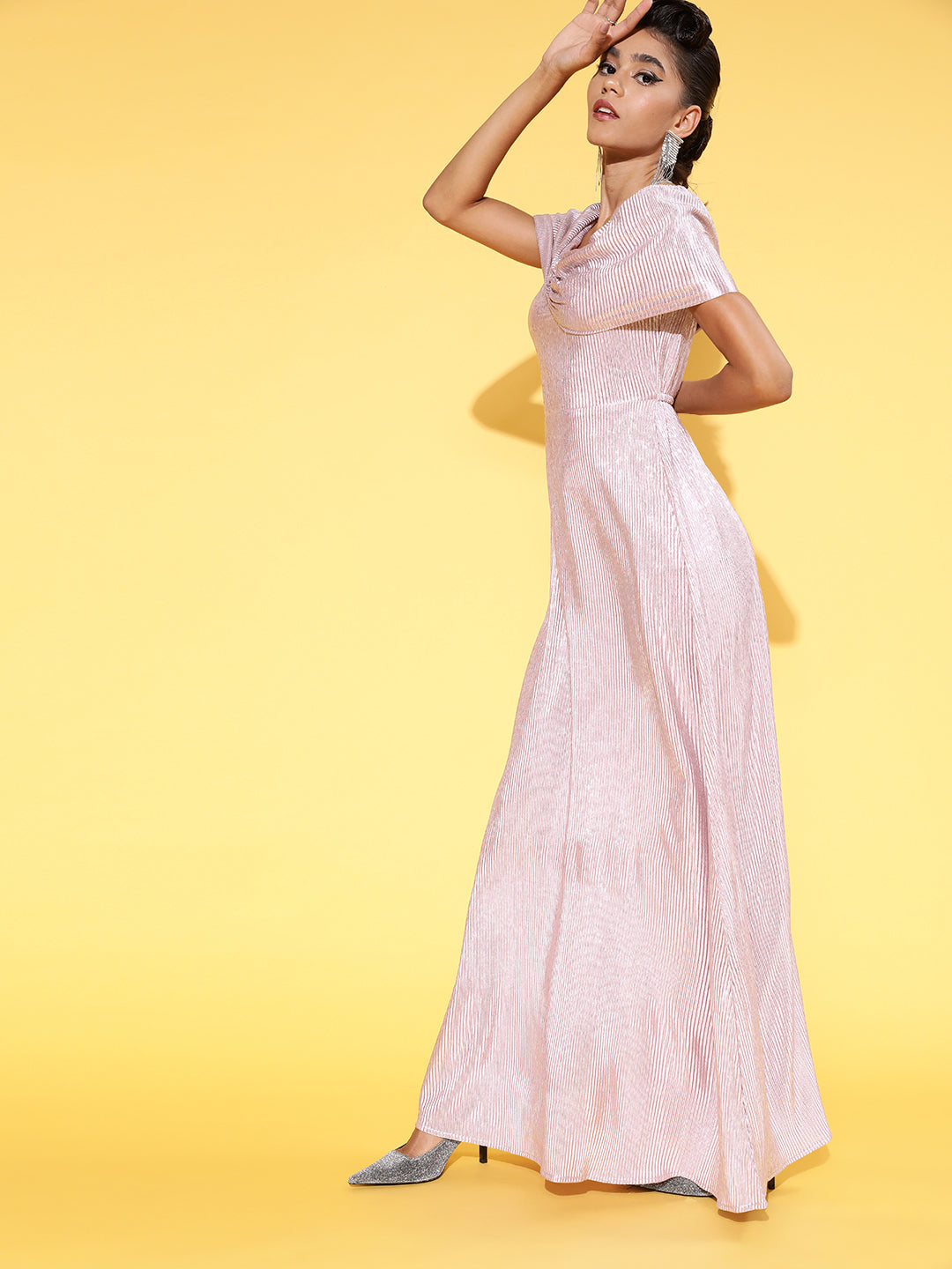 Athena Women Elegant Lavender Solid Gown for Days - Athena Lifestyle