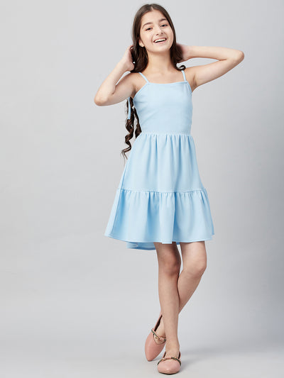Athena Girl Blue Layered Dress - Athena Lifestyle