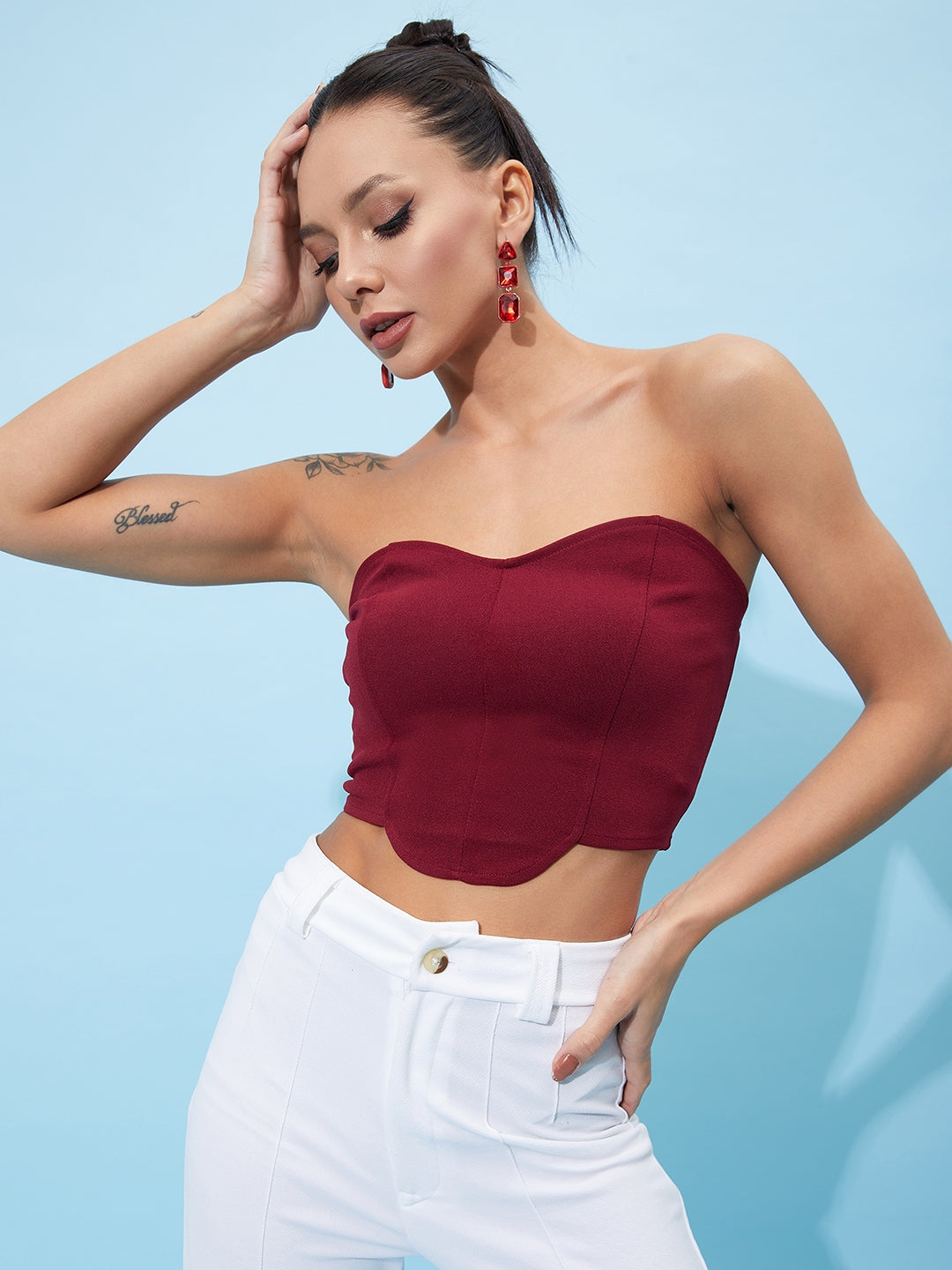 Athena Strapless Tube Crop Top - Athena Lifestyle