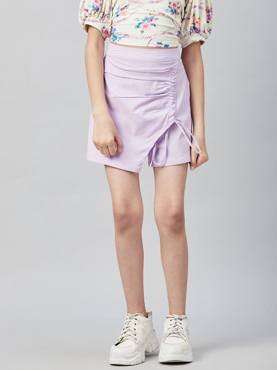 Athena Girl Lavender High-Rise Outdoor Sports Shorts - Athena Lifestyle