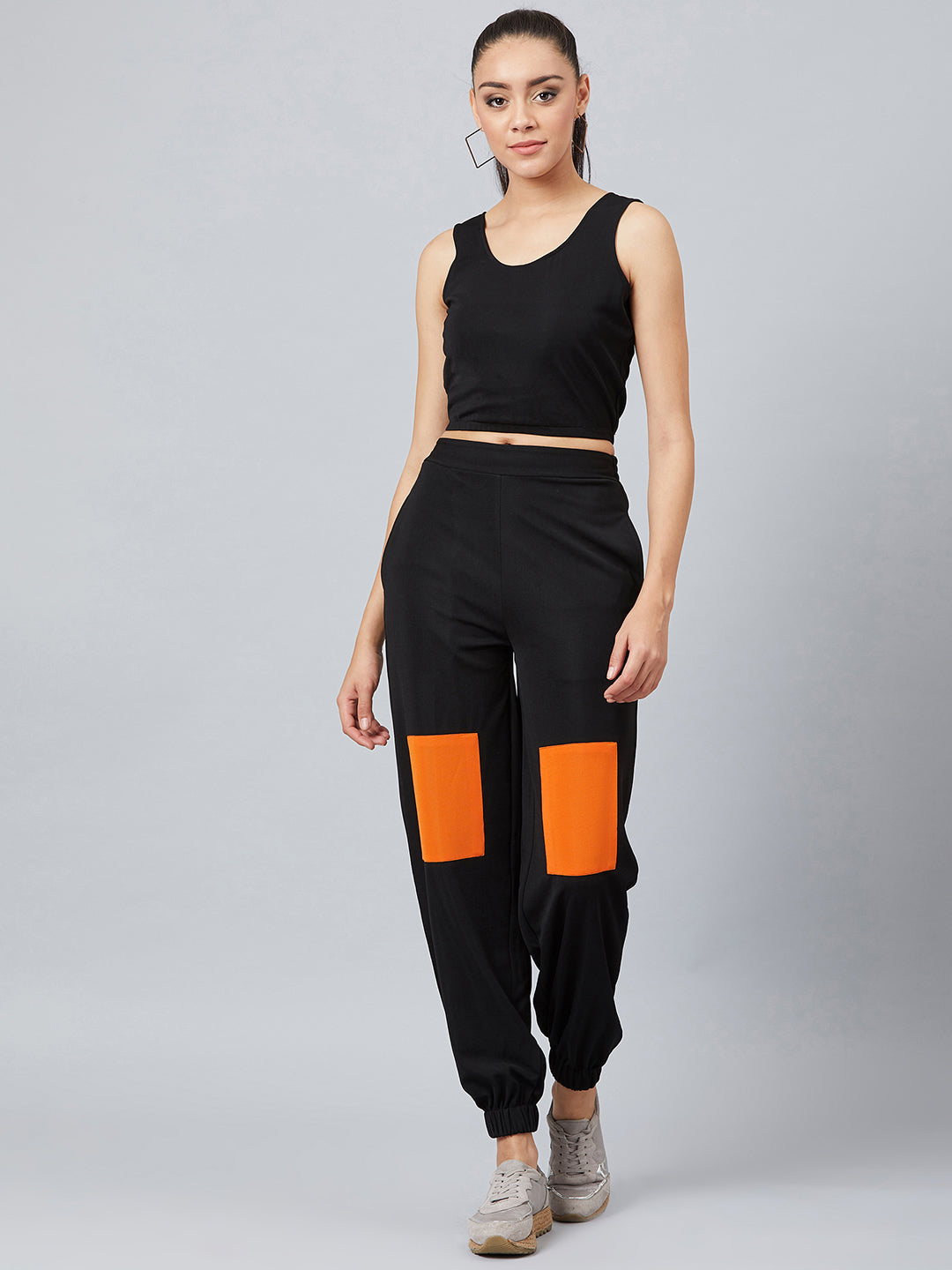 Athena Women Black Solid Top with Trousers - Athena Lifestyle