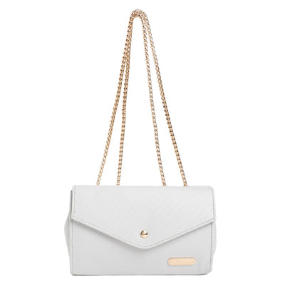 Athena Women White Structured Handheld Bag - Athena Lifestyle