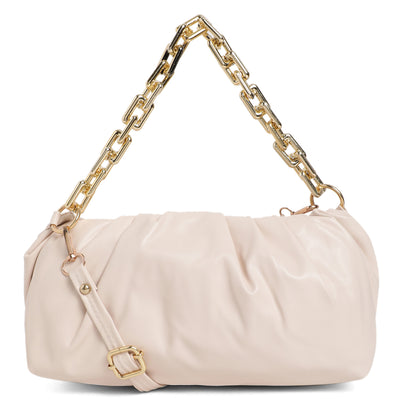 Athena Women Beige Shopper Gold Toned chain Shoulder Bag - Athena Lifestyle