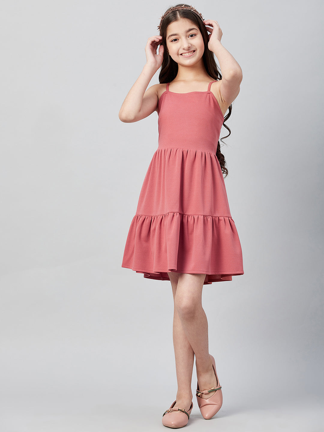 Athena Girl Pink Layered Dress - Athena Lifestyle