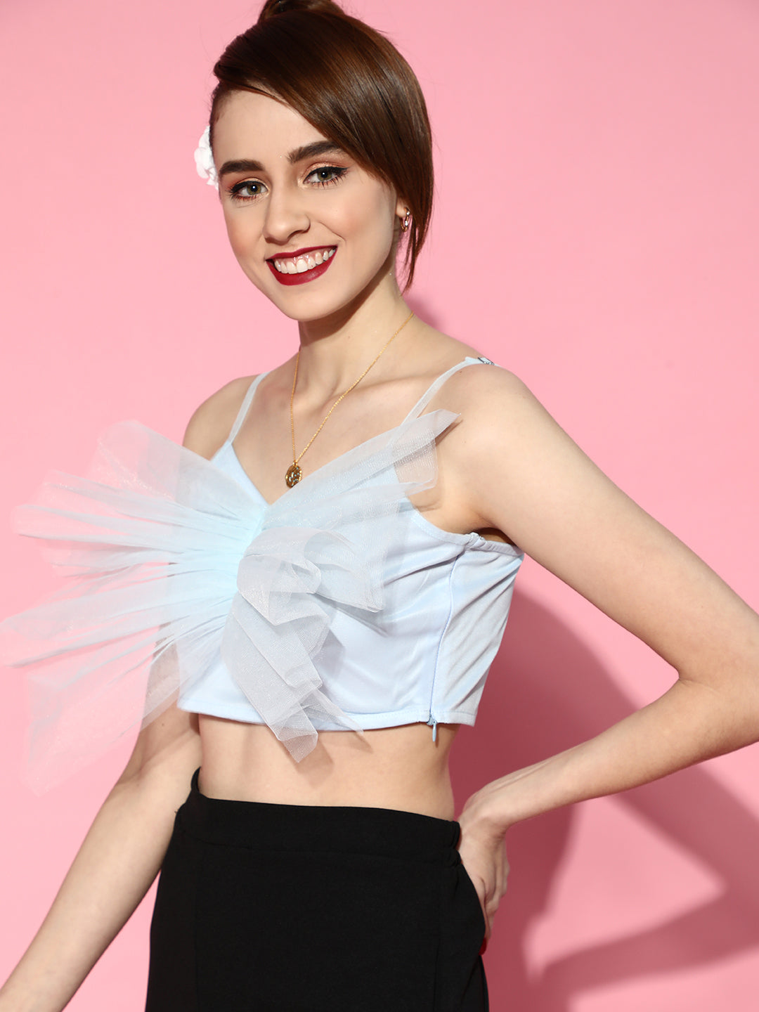 Athena blue butterfly tulle top - Athena Lifestyle