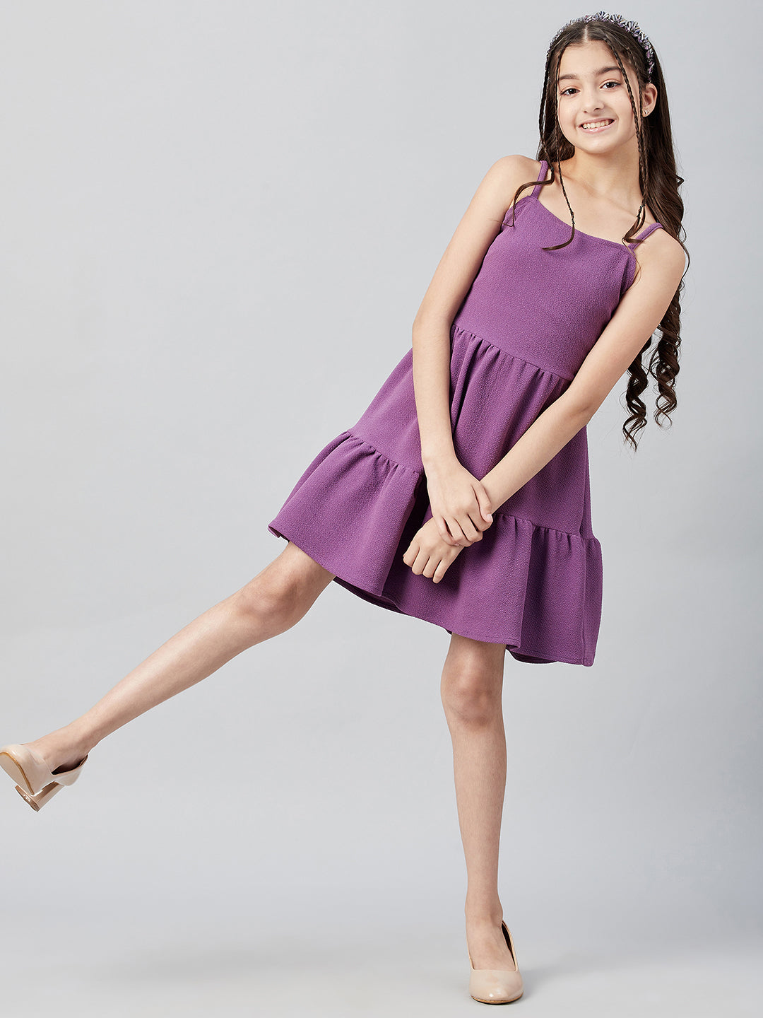 Athena Girl Purple Layered Dress - Athena Lifestyle