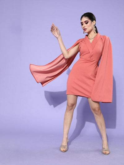 Athena Peach-Coloured Scuba Blazer Dress - Athena Lifestyle