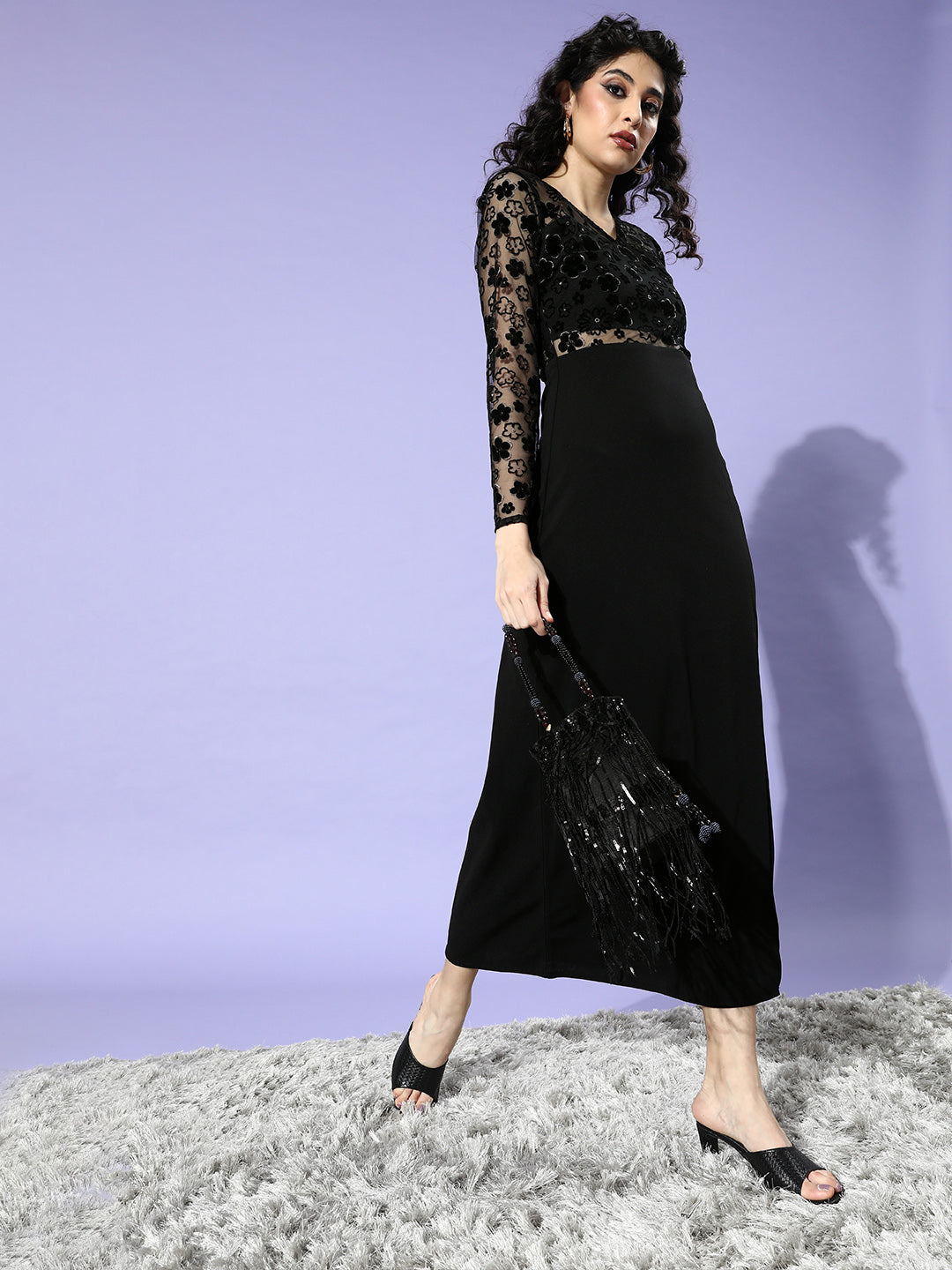 Athena Black Floral A-Line Maxi Dress – Athena Lifestyle