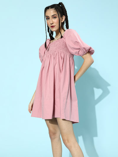 Athena Pink A-Line Mini Dress - Athena Lifestyle