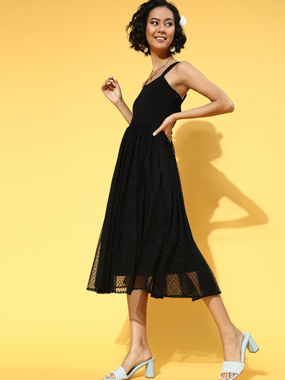 Athena Black corset tulle frill dress - Athena Lifestyle