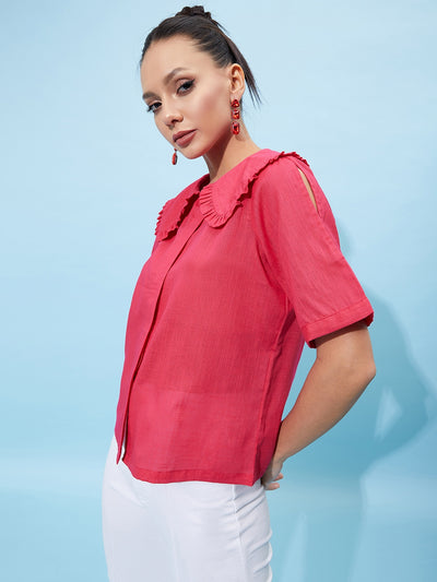 Athena Peter Pan Collar Cotton Shirt Style Top - Athena Lifestyle