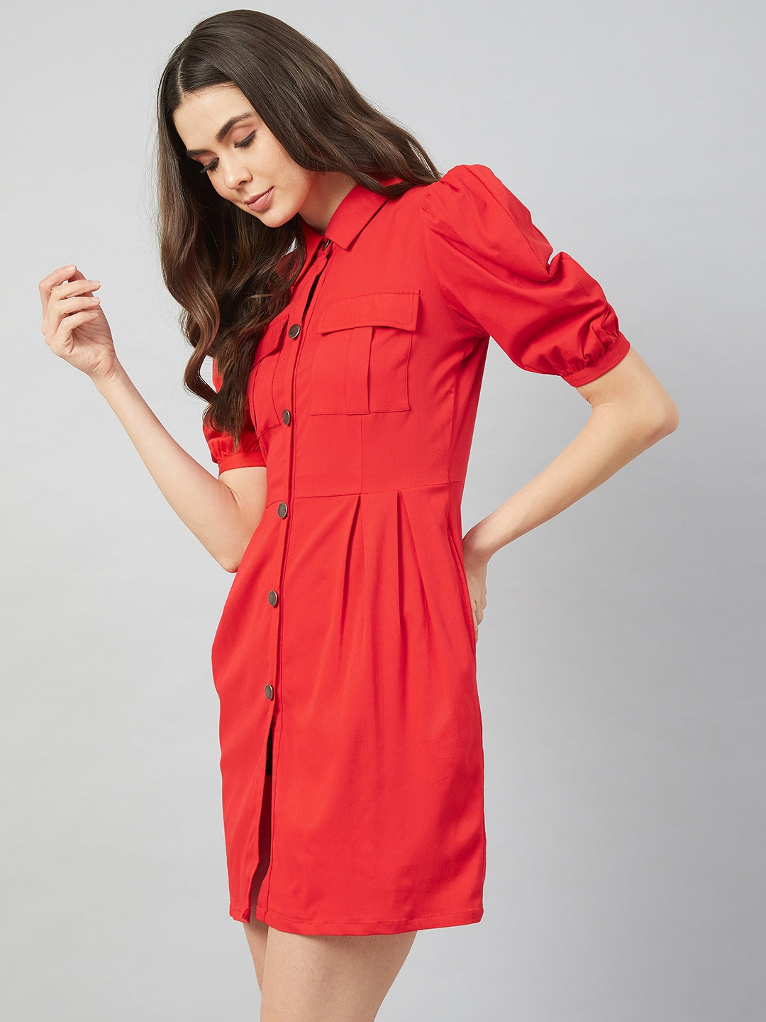 Athena Red Shirt Dress - Athena Lifestyle
