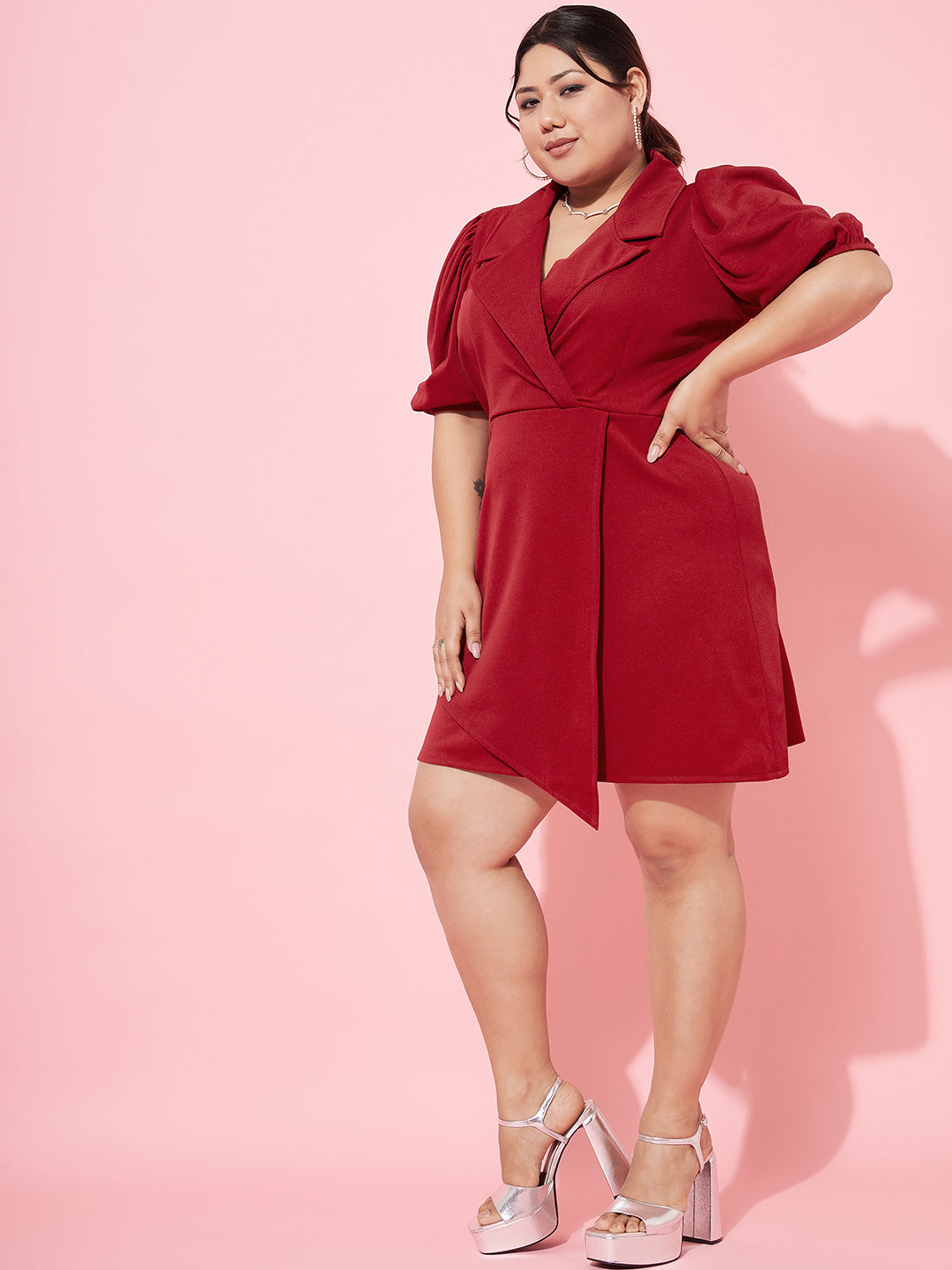 Athena Ample Plus Size Lapel Collar Blazer Dress – Athena Lifestyle