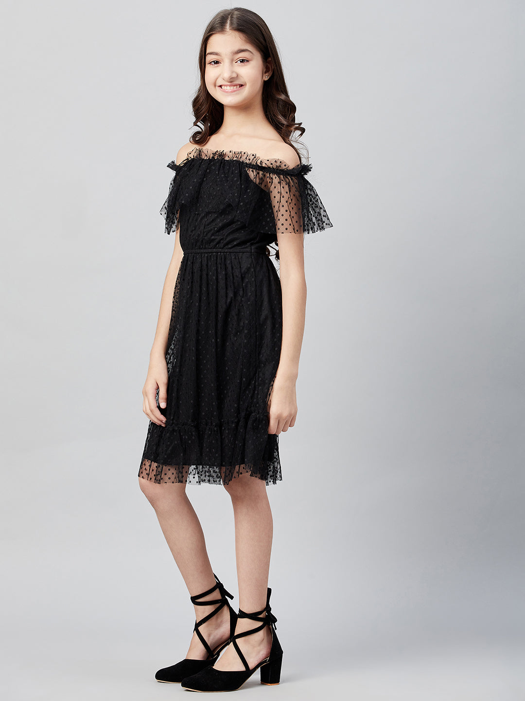 Athena Girl Black Off-Shoulder Dress - Athena Lifestyle