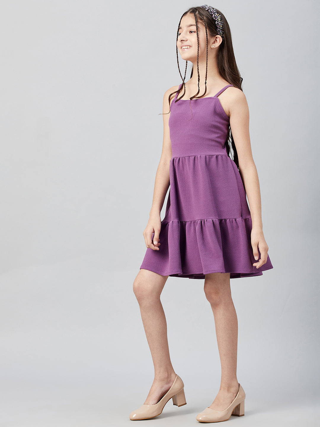 Athena Girl Purple Layered Dress - Athena Lifestyle