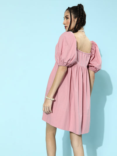 Athena Pink A-Line Mini Dress - Athena Lifestyle
