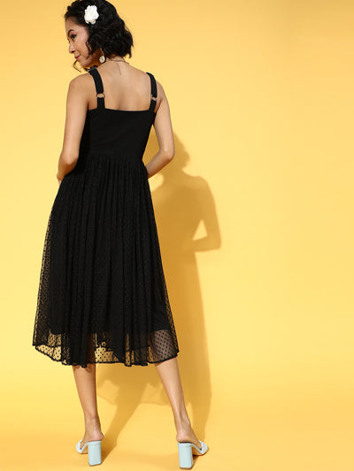 Athena Black corset tulle frill dress - Athena Lifestyle