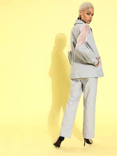 Athena Women Alluring Grey Sleek Coat with Trousers - Athena Lifestyle