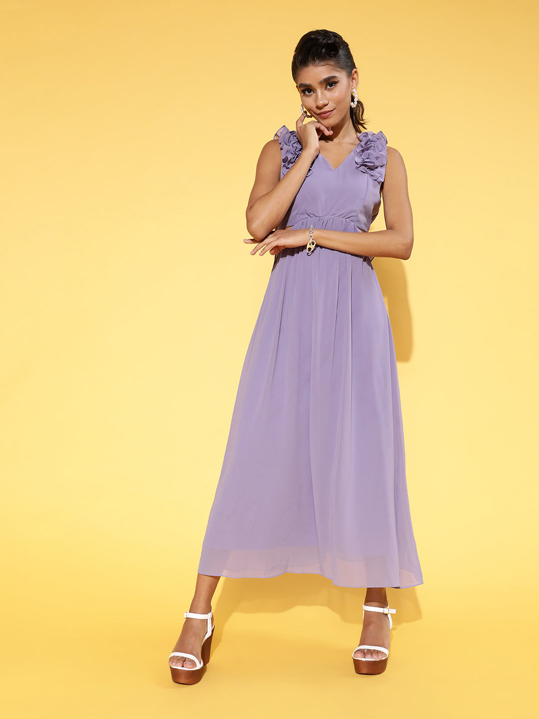 Athena Lavender cutout maxi dress - Athena Lifestyle