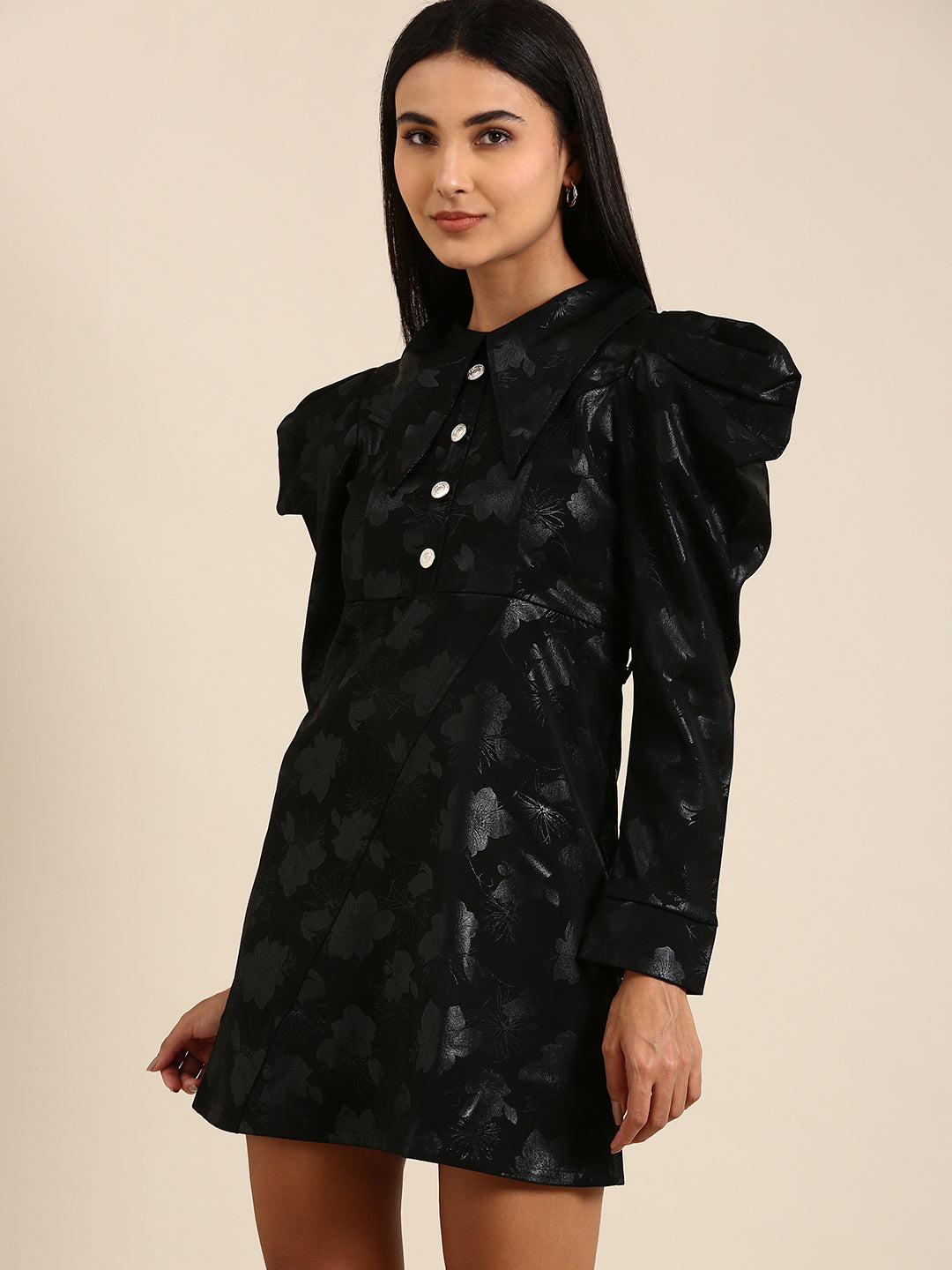 Athena Black Floral A-Line Dress - Athena Lifestyle