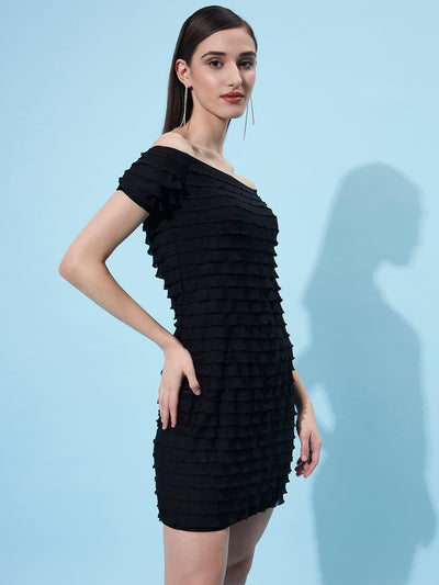 Athena Off-Shoulder Bodycon Black Dress - Athena Lifestyle