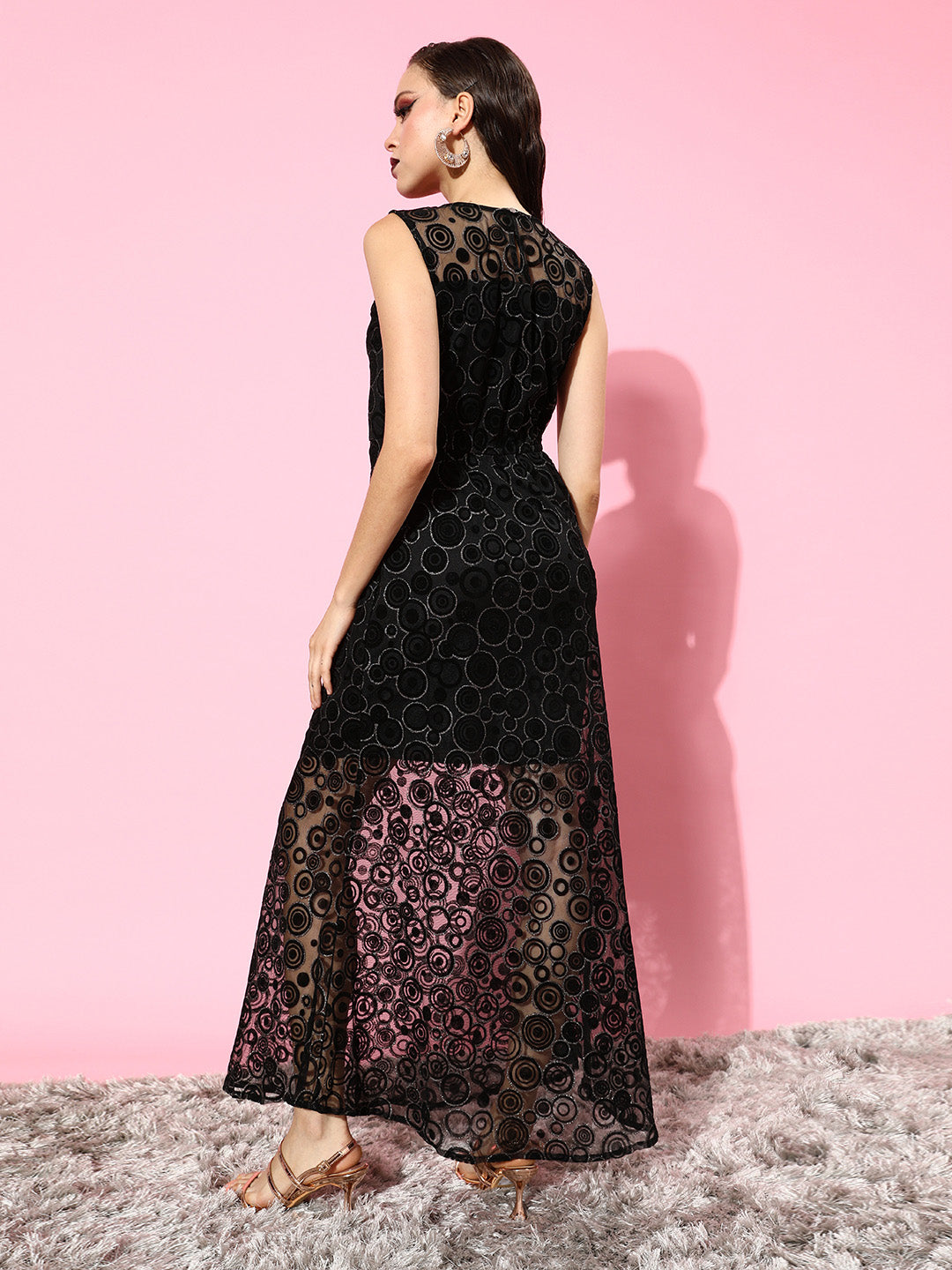 Buy Gipsy Pink Net Fabric Dress - Gipsy Online