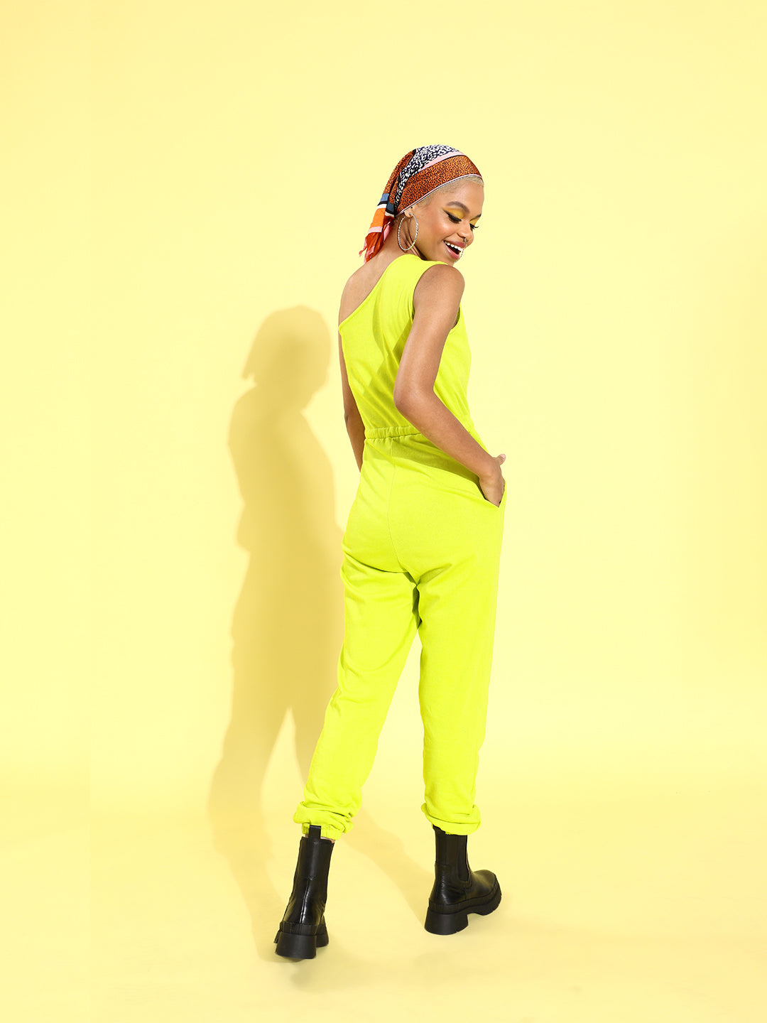 Athena Women Attractive Lime Green Sleek Jumpsuit - Athena Lifestyle