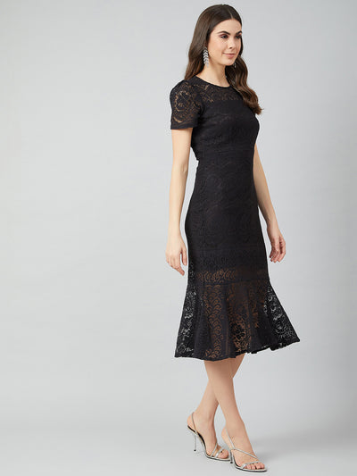 Athena Women Black Lace Sheath Dress - Athena Lifestyle