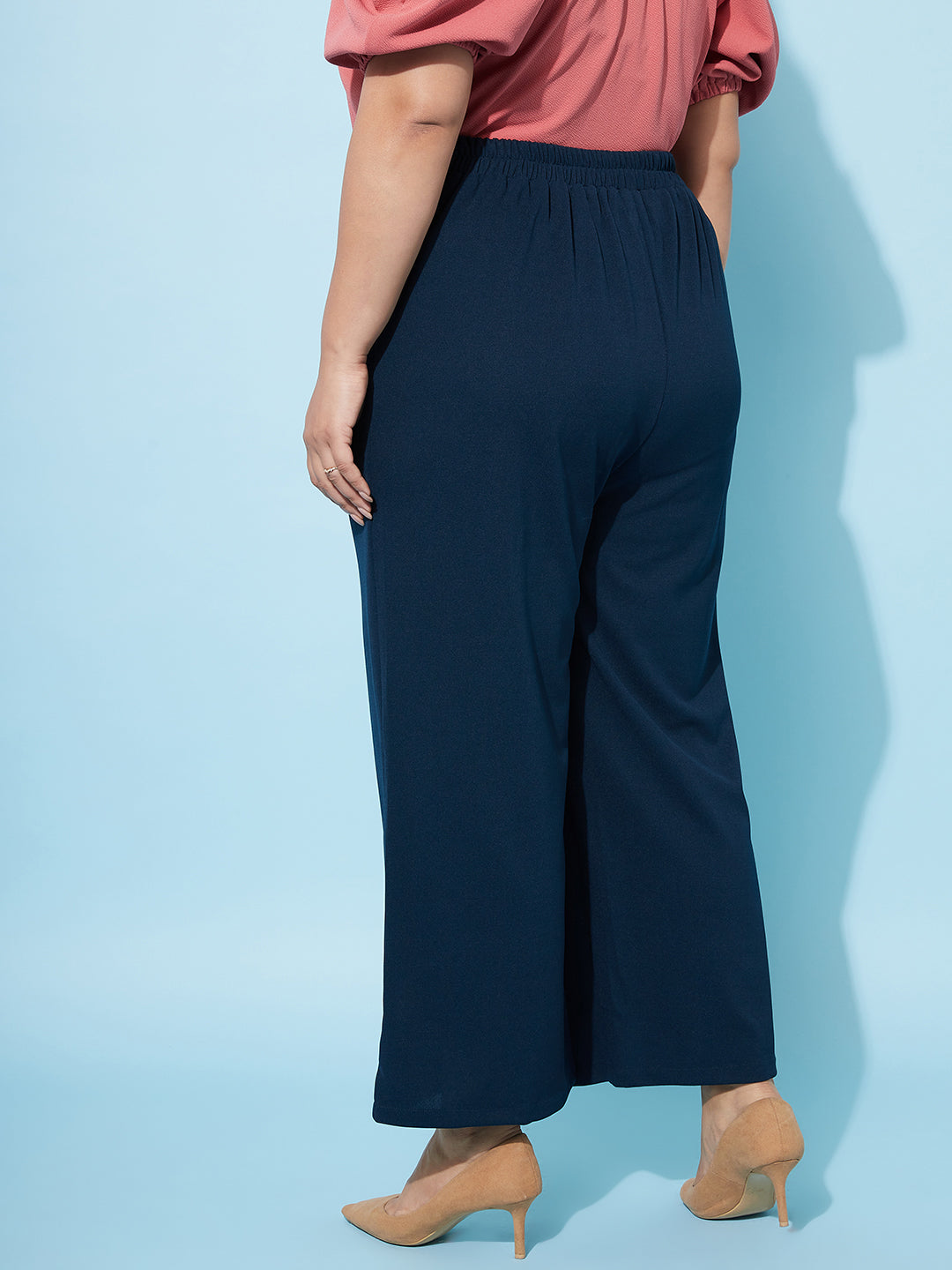 Athena Ample Women Plus Size Smart Flared High-Rise Parallel Trousers - Athena Lifestyle