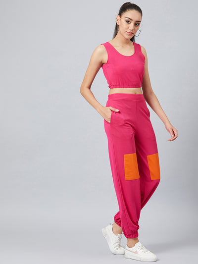 Athena Women Pink Solid Top with Trousers - Athena Lifestyle