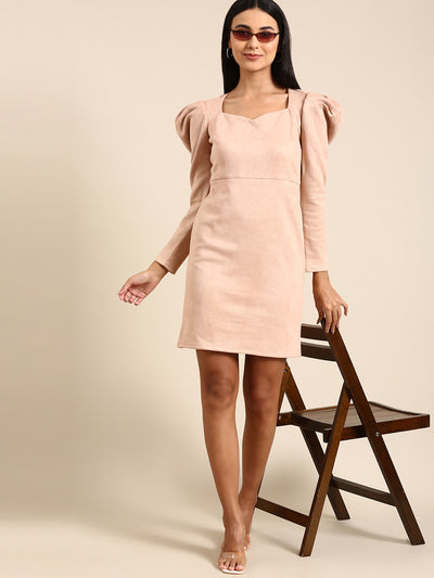 Athena Beige Sheath Dress - Athena Lifestyle