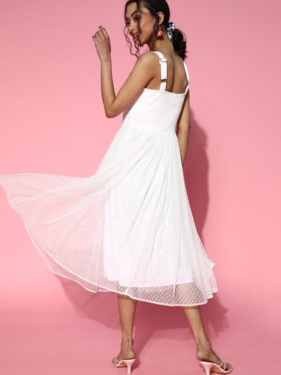 Athena White corset tulle frill dress - Athena Lifestyle