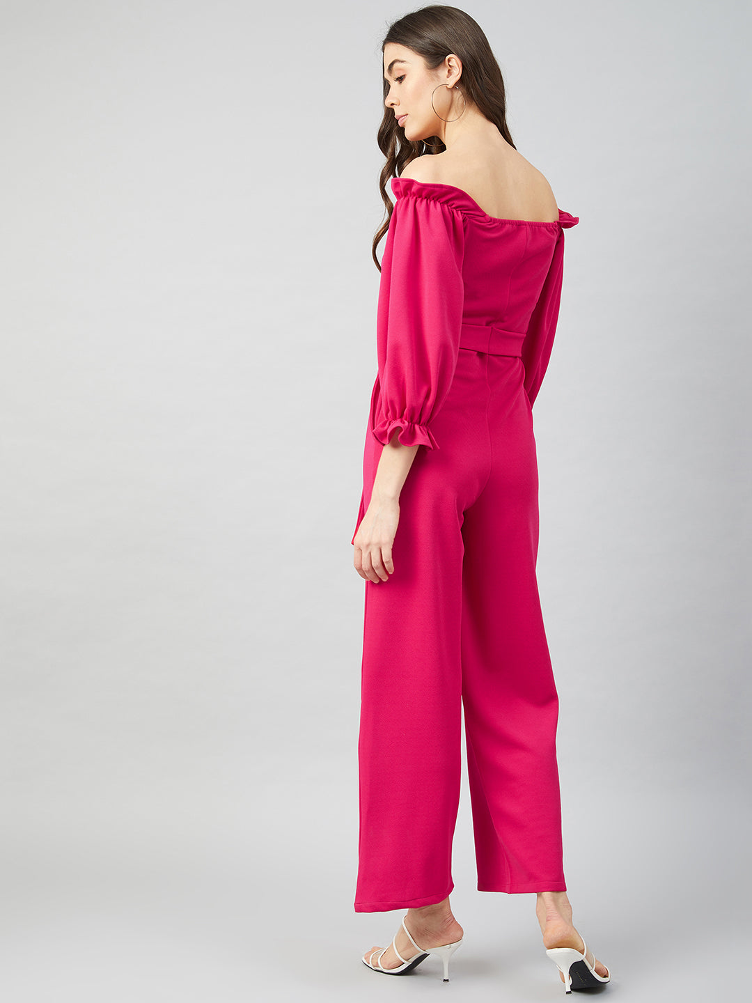 Athena Women Fuchsia Pink Solid Jumpsuit - Athena Lifestyle