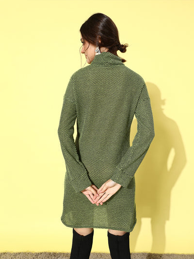 Athena Green Woollen Sweater Dress - Athena Lifestyle