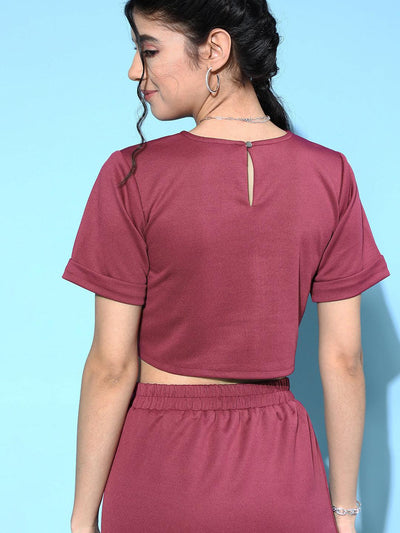 Athena crop top with long side slit skirt - Athena Lifestyle