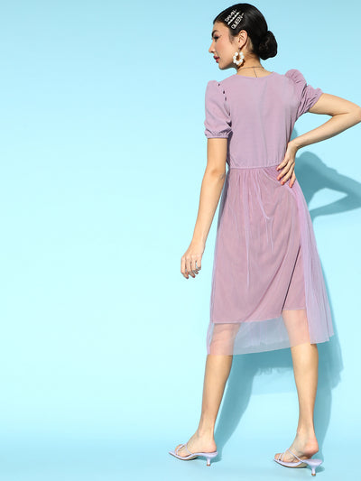 Athena Lavender Corset Sleeve Dress - Athena Lifestyle